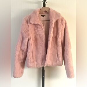 Vintage Baby Pink Rabbit Fur Jacket